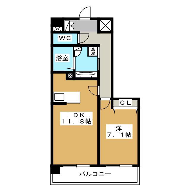 VILLA D`EST OHTEA(1LDK/3階)の間取り写真