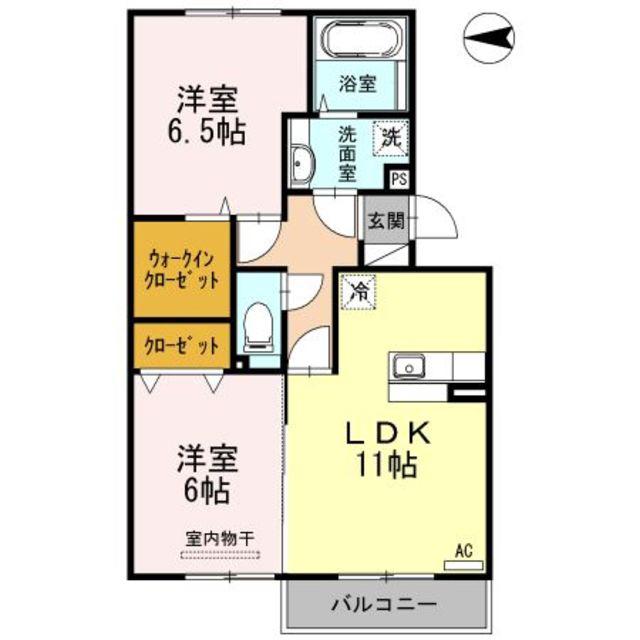 プランノールA棟(2LDK/3階)の間取り写真