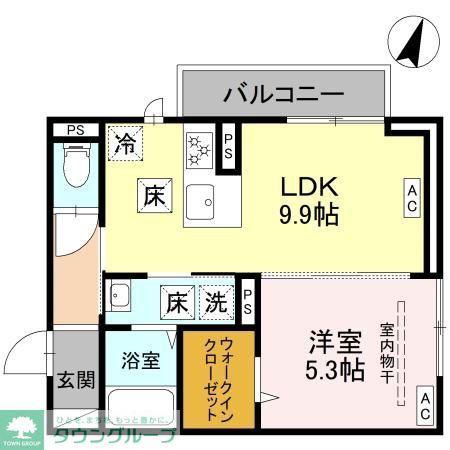 さいたま市緑区浦和美園PJ(1LDK/1階)の間取り写真