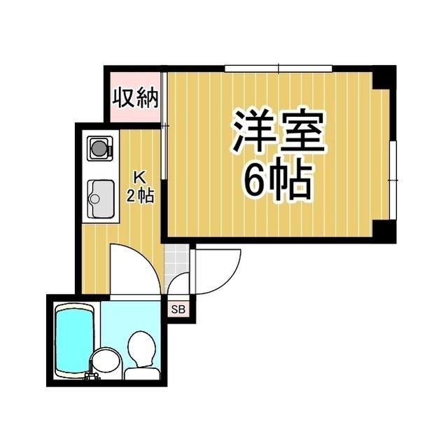 ハイツ保科(1K/3階)の間取り写真