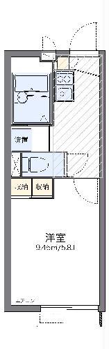 レオパレスパークソフィア 楓(1K/2階)の間取り写真