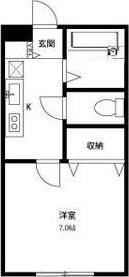 アンプルールブワAILE(1K/2階)の間取り写真