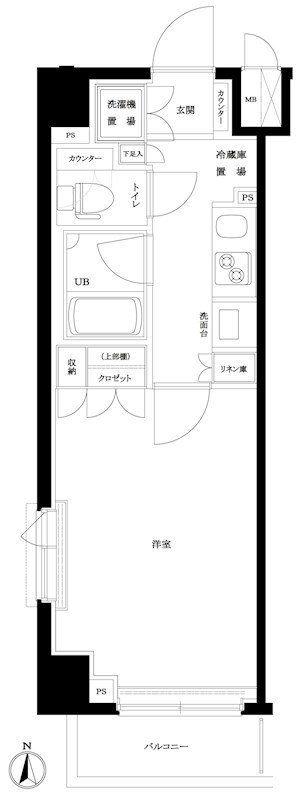 ルーブル錦糸町参番館(1K/5階)の間取り写真