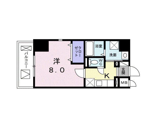 ザ・マンション横須賀(1K/1階)の間取り写真