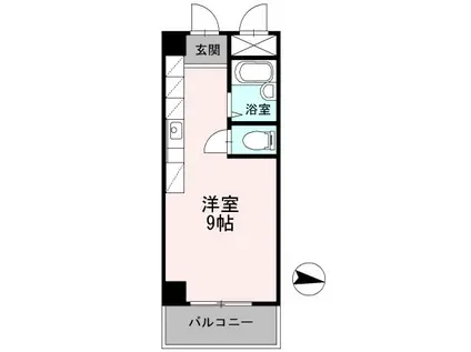 ユニヴェール(ワンルーム/7階)の間取り写真