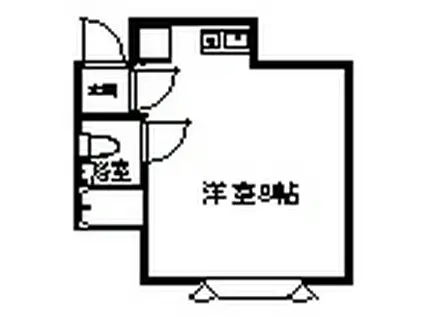 ケビンS(ワンルーム/2階)の間取り写真