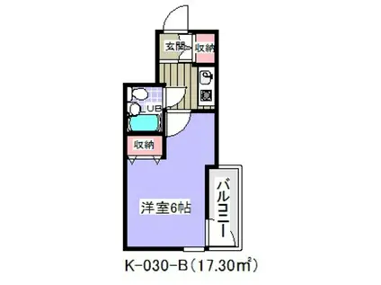 フェースタワーII(1K/5階)の間取り写真