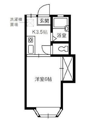 アルパーク21(1K/2階)の間取り写真
