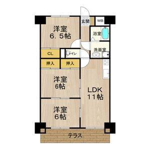 グレースマンション藤(3LDK/7階)の間取り写真