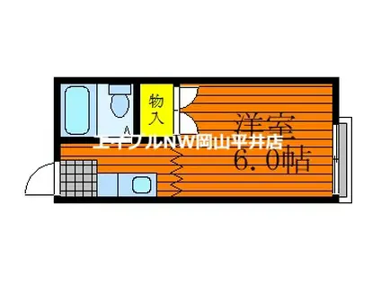 プチメゾン美(ワンルーム/2階)の間取り写真