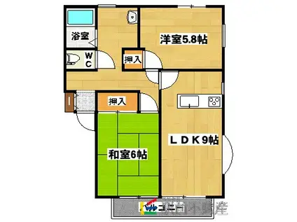 コンフォート華(2LDK/1階)の間取り写真