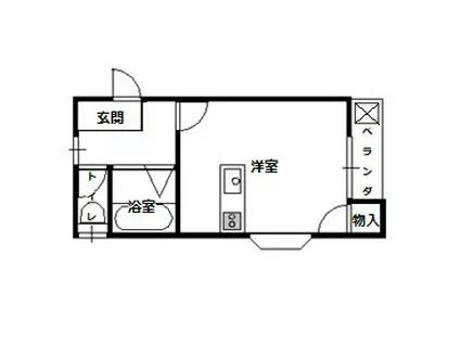 瓔珞II(ワンルーム/1階)の間取り写真