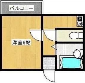 コスモカーザ(1K/2階)の間取り写真