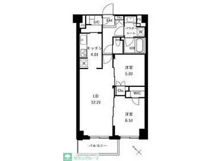 ザ・ケンジントン・レジデンスときわ台(2LDK/3階)の間取り写真