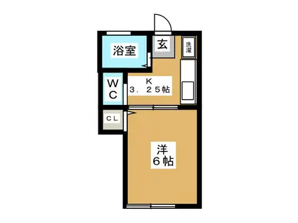 京成本線 京成中山駅 徒歩2分 2階建 築59年(1K/2階)の間取り写真