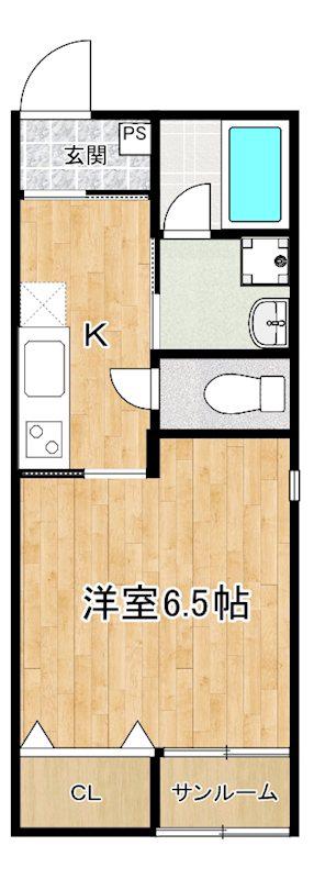 レジーナ(1K/1階)の間取り写真