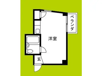 サンハイツ粉浜(ワンルーム/4階)の間取り写真