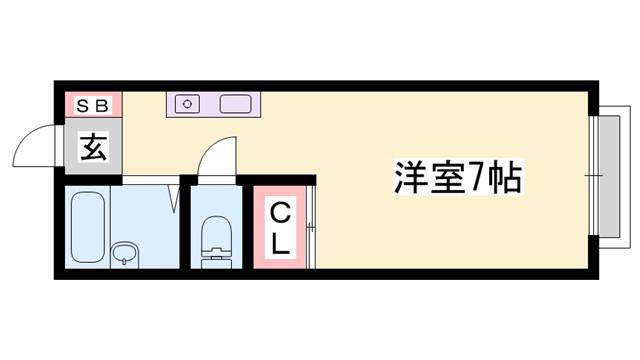 ステラ白浜(1K/1階)の間取り写真
