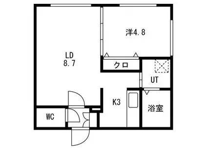 BLITZ(1LDK/4階)の間取り写真