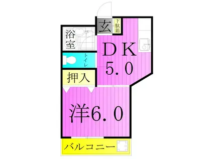 寺田マンション(1DK/1階)の間取り写真