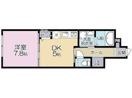 グリーンタイズ石神井台(1DK/1階)の間取り写真