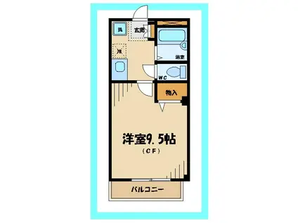 アーバンクレール(1K/2階)の間取り写真