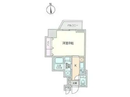 ケイブユシマ(1K/3階)の間取り写真