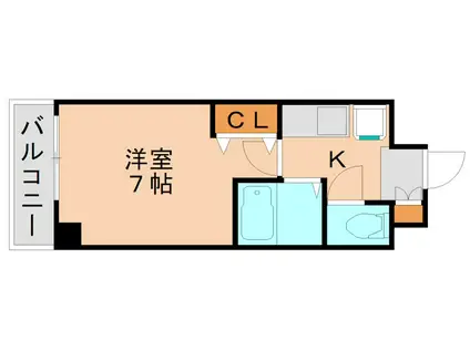 ルミナス博多(1K/3階)の間取り写真