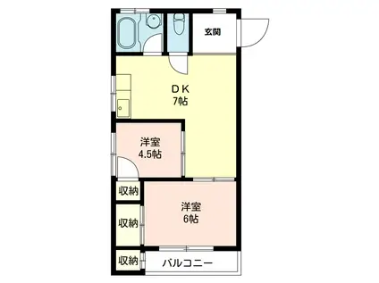 小柴マンション(2DK/2階)の間取り写真