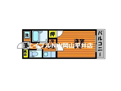 マーガレットM-II(1K/2階)の間取り写真