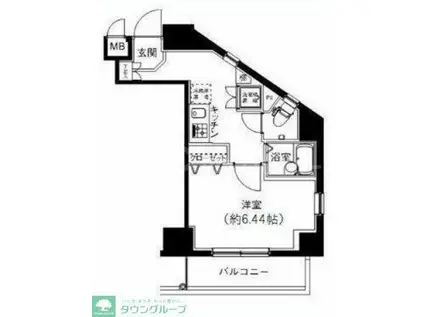 ドルチェ東京向島弐番館(1K/6階)の間取り写真