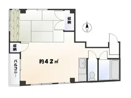 グレイス松ヶ谷(1LDK/6階)の間取り写真