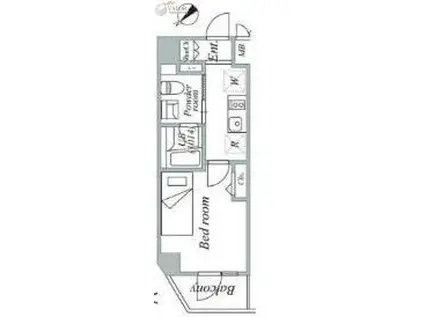 ログ横浜駅東(1K/4階)の間取り写真