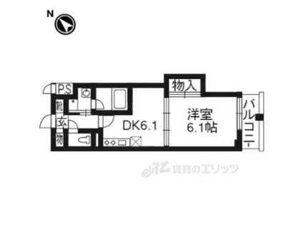 レーベンパルク(1DK/8階)の間取り写真