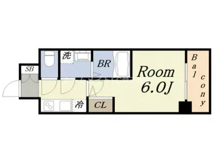 エスリード大阪リブレ(1K/7階)の間取り写真