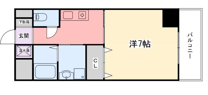 インタービレッジ青山二番館(1K/2階)の間取り写真