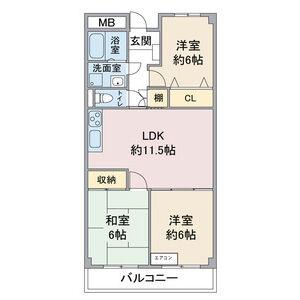 マリオン 大曽根(3LDK/5階)の間取り写真