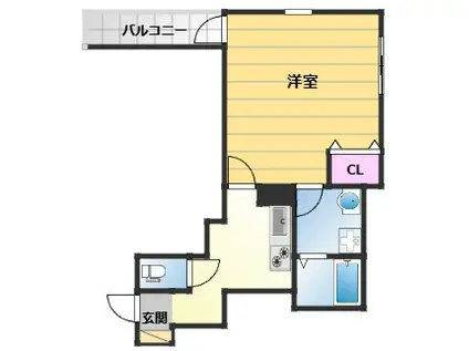 ユウパレス池上町(1K/3階)の間取り写真