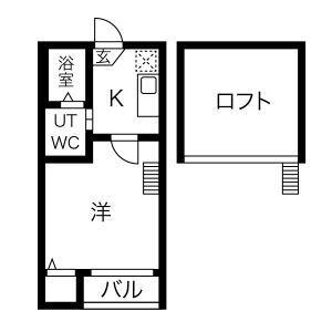 リバティー(1K/1階)の間取り写真