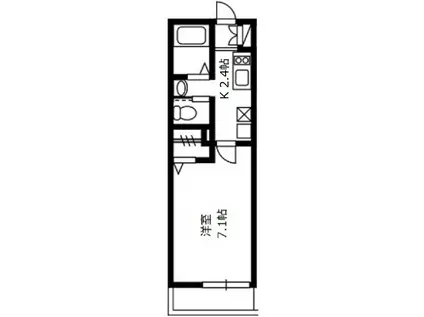 ストーンビレッジ井土ヶ谷(1K/1階)の間取り写真