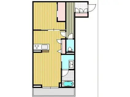 EXIVE鴨川(1LDK/2階)の間取り写真