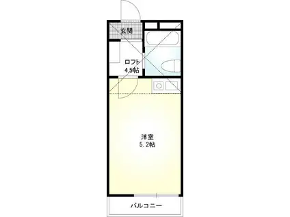 スカイピア上大岡(ワンルーム/1階)の間取り写真