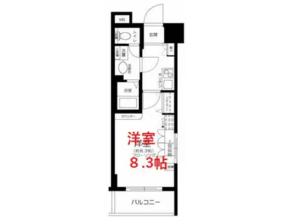 エスコート芝浦イースト(1K/10階)の間取り写真