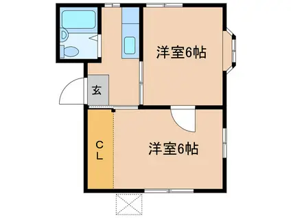 リーブハイツ(ワンルーム/1階)の間取り写真