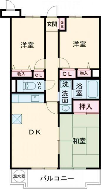 ライオンズマンション青梅第2(3DK/8階)の間取り写真