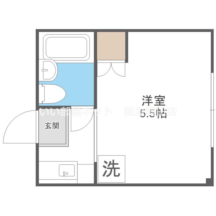 梶マンション(1K/2階)の間取り写真