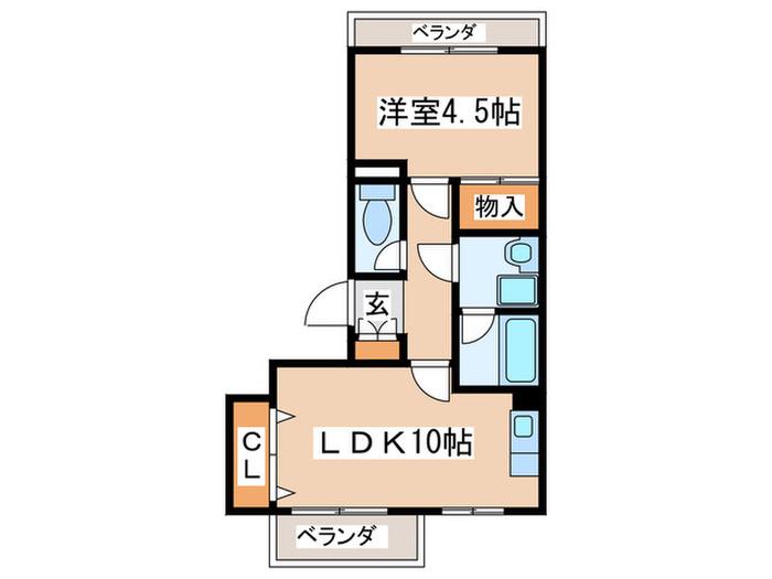 グリーンコープ(1LDK/3階)の間取り写真