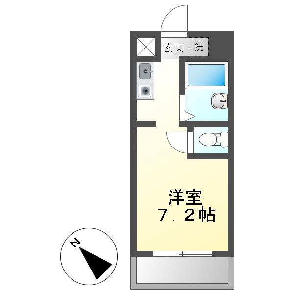 フィレンツェ名駅(ワンルーム/8階)の間取り写真