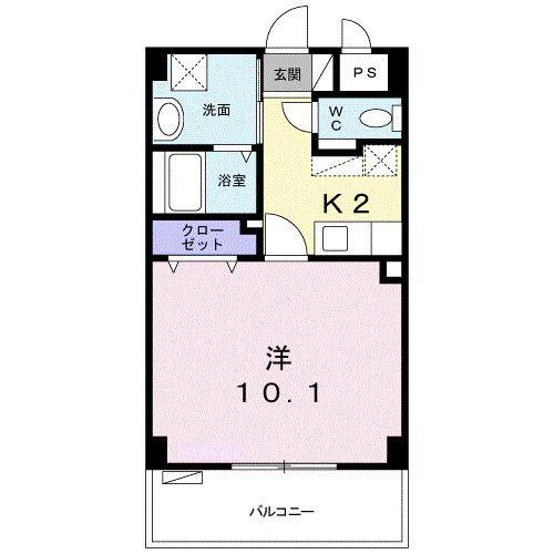 サン レジェンド(1K/3階)の間取り写真