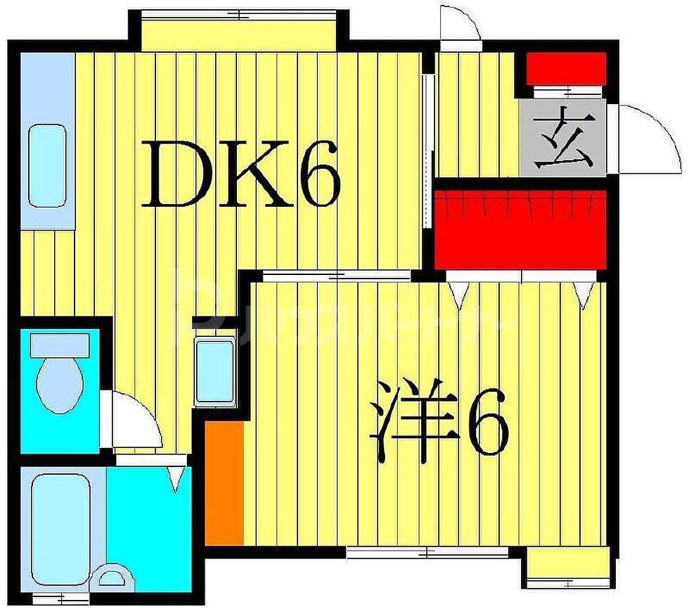 ルポール増尾(1DK/1階)の間取り写真